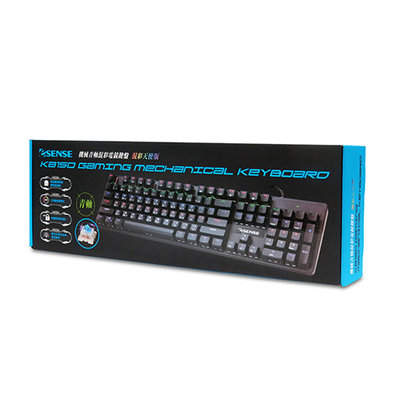 車庫  逸盛 公司貨 ESENSE K8150 BK 機械青軸混彩電競鍵盤 13-EGK8150 BK