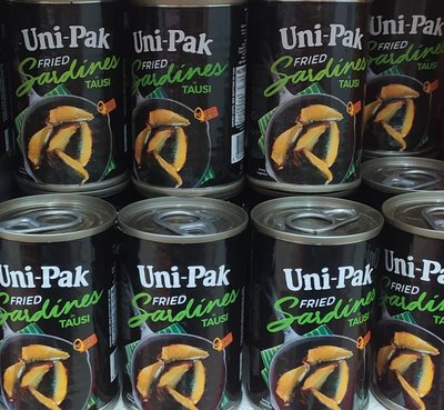 UNI PAK Sardines Fried in Tausi炸沙丁魚豆絲罐頭/1瓶/155g