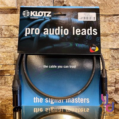 分期免運 德國 KLOTZ M1 Pro Audio Lead 1M 一米 平衡式 監聽喇叭 線材 xlr-trs 導線