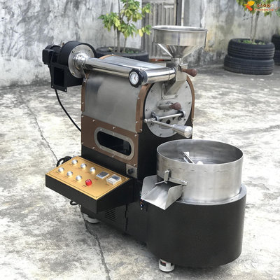 粵鼎鋒咖啡烘豆機云南小粒咖啡烘焙設備小型1公斤咖啡烘焙機燃氣-QAQ囚鳥