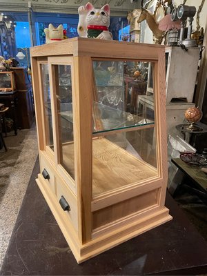 檜木老料新作柑仔店斜面玻璃櫃 煙草櫃 置物櫃（需預購）