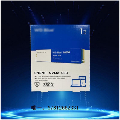電腦零件WD/西部數據 藍盤  SN570 1T 2TB M.2 NVMe PCI-E SSD固態硬盤3.0筆電配件
