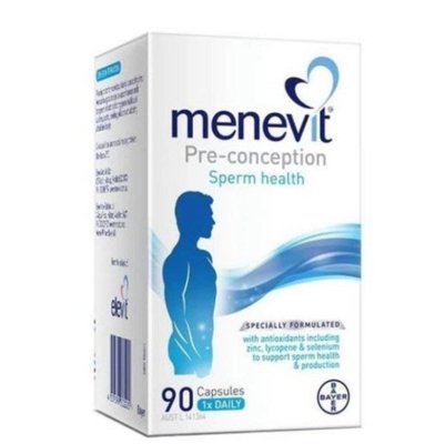 惠萬家 澳洲男士愛樂維elevit Menevit備孕精子質量 愛維樂90粒1盒 保健食品