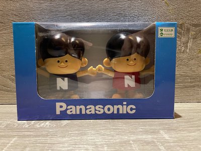 Panasonic創業100週年紀念存錢桶公仔 Panasonic國際牌100周年創業紀念公仔娃娃存錢筒 一對2只 公仔