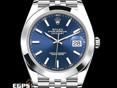 【永生流當品】2024新卡 ROLEX 勞力士 DATEJUST 126300 藍色面盤 紀念錶帶 FYP2268