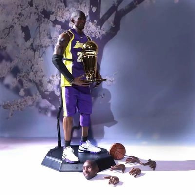 【紫色風鈴】籃球明星1/6 科比 布萊恩 KOBE 特蠟像級 雙頭雕 超可動模型盒裝 港版 無證