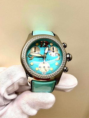 Corum崑崙(原鑲鑽圈) 泡泡錶：尺寸45mm ，售價：8.8萬，附原廠盒單