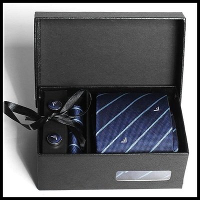 EMPORIO ARMANI領帶條紋真絲男士商務休閑正裝8cm領帶結婚禮盒裝精品 促銷 正品 夏季