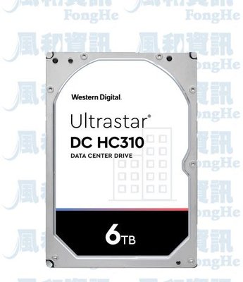 WD Ultrastar DC HC310 6TB 3.5吋企業專用硬碟【風和資訊】