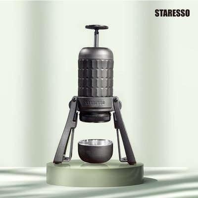 STARESSO｜全黑第三代不插電義式咖啡機PLUS 原廠正貨 露營 旅遊 攜帶方便【P.R. CAFE】