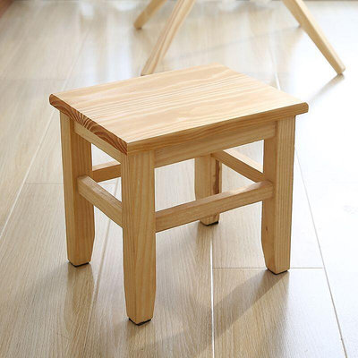 現貨 松木凳子實木小凳子小方凳木板凳換鞋凳矮凳家用板凳兒童椅子