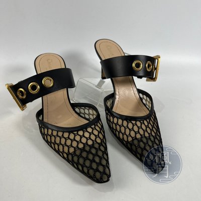 BRAND楓月 Christian Dior 迪奧 黑色 簍空 尖頭 高跟鞋 #36.5 跟鞋 女鞋
