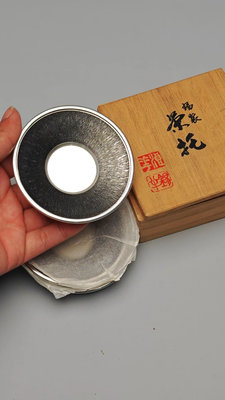日本 本錫 錫半 杯托 茶托 五客 細工耐看 尺寸百搭 品相