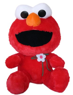 【卡漫迷】 芝麻街 玩偶 長毛 32cm ㊣版 Elmo 絨毛 娃娃 Sesame Street 擺飾