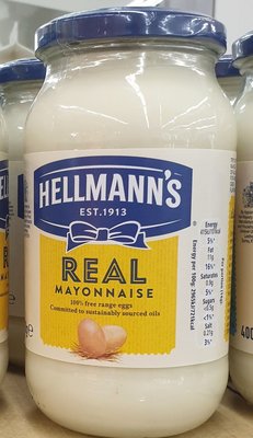 一次買2瓶 單瓶249英國Hellmann's美乃滋(Real 經典原味) 400g 最新效期2024/9 REAL mayonnaise 單瓶價