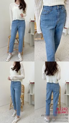 正韓korea韓國製J.blanc藍色彈性丹寧牛仔褲1242現貨 小齊韓衣