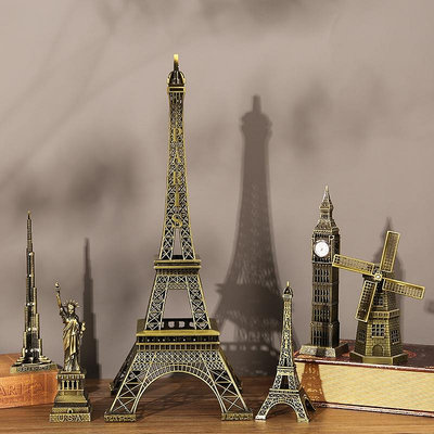 巴黎埃菲爾鐵塔擺件創意建筑模型酒柜裝飾品客廳家居桌面小工藝品[俏俏家居精品店]