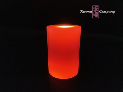 珈瑪-14小時LED蠟燭燈-中型*1粒(USB充電附電源線)-紅色LED純蠟蠟燭防水電子蠟燭燈 供佛燈充電式蠟燭充電蠟燭