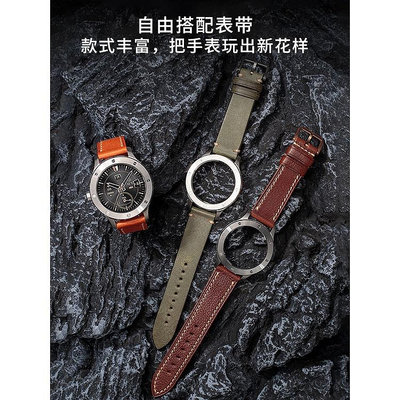 適用華為WATCH GT Cyber改裝金屬殼閃變錶殼華為GTcybe手錶錶帶一件式AP橡樹款腕帶替換配件手錶殼
