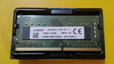 [很新] 金士頓 筆電用 PC4 DDR4 4G 2133 記憶體