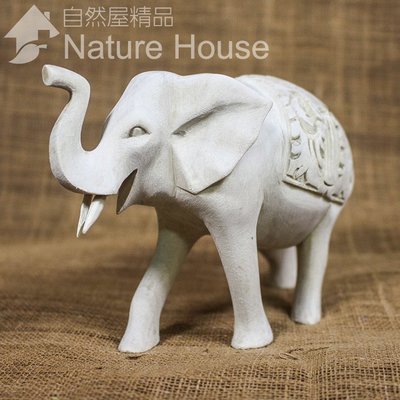 【自然屋精品】 小象 大象 原木大象 木雕動物 木雕大象 自然風 巴里島 手工 藝品 精品 裝飾 Elephant 10
