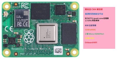 Raspberry Pi Compute module 4 CM4 (附發票) 適用於mmWave 雷達物聯網