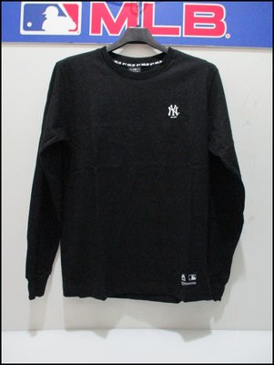【喬治城】MLB majestic 洋基 印花長袖圓領T恤 正品公司貨 黑色 6960116-900