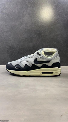 Patta x Nike Air Max 1 氣墊 黑灰 網面透氣 慢跑鞋 時尚 DH134【ADIDAS x NIKE】