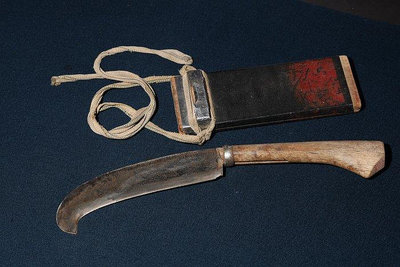 早期老日本製 一 手打 刃物 野外求生 刀具一把