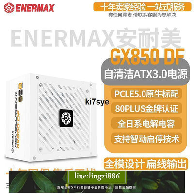【現貨】Enermax安耐美GX850 DF臺式電腦主機ATX3.0白色電源金牌全模1050