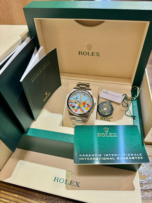 Rolex 勞力士 124300 OP41 慶典 2024/2台灣公司貨 100%新（錶節未調 螺絲未拆