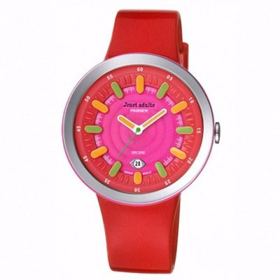 百聖牛 PASNEW繽紛果凍電子錶 -紅 /42mm-PJA-6002A