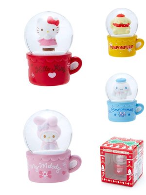 日本 三麗鷗迷你雪球水晶球 Hello Kitty/美樂蒂/布丁狗/大耳狗四款可選