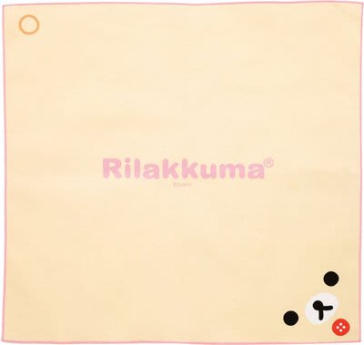 2010年 日本製造 San-x 拉拉熊 拉拉妹 憂傷馬戲團 憂傷兔 手巾 手帕 餐巾 餐墊 43x43cm