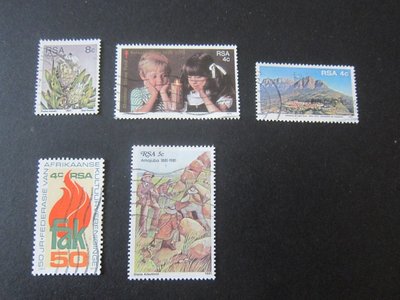 【雲品13】南非South Africa 1977 Sc 482a,523,24,31,44 FU 庫號#B535 12869
