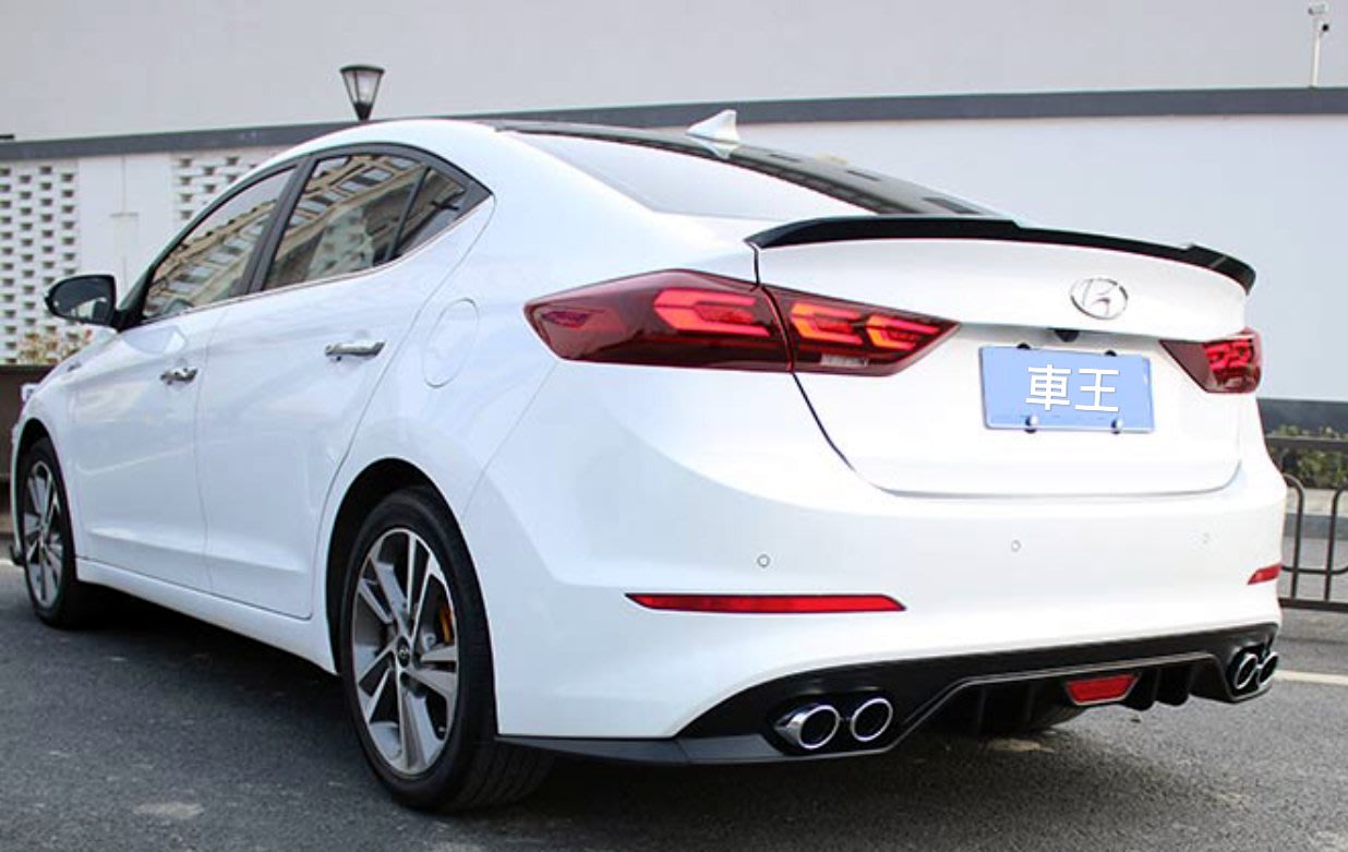 車王汽車精品百貨 現代hyundai Super Elantra 四出尾管大包小包後包圍後下巴後保桿 Yahoo奇摩拍賣