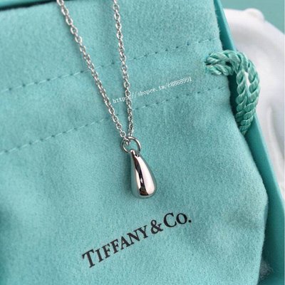 海外代購 Tiffany&amp;Co 蒂芙尼 teardrop淚滴純銀女士項鏈 鎖骨鏈 首飾女 S925純銀 情人節禮物 現貨
