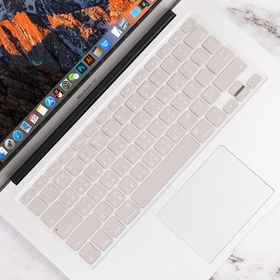 新款奶油色注音鍵盤膜 Macbook air 11 13 pro 13 15  2019 A2159 防水防塵 硅膠