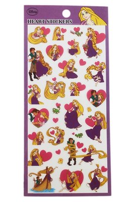 【卡漫迷】 長髮公主 愛心系列 貼紙 ㊣版 日版 Rapunzel 迪士尼 寵物 變色龍 造型貼 裝飾貼 小 卡片貼