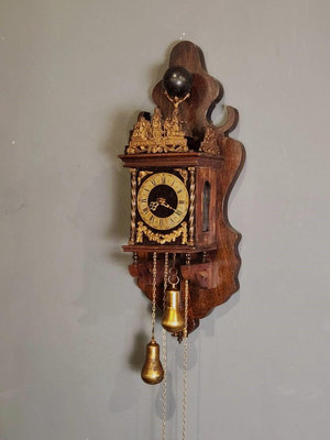 荷蘭  德國機蕊 秤錘  百年 雕刻 機械鐘 掛鐘 古董鐘 cl0040【卡卡頌歐洲古董】✬