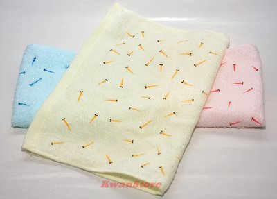 [特價]日本製 泉州タオル100%純棉製造 方巾 小毛巾 手帕 (彩色魚)~三色可選 粉色/藍色/黃色