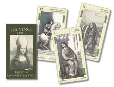 現貨熱銷-卡牌遊戲進口正版Leonardo Da Vinci Tarot 達芬奇塔羅牌 迷你版(訂)停版YP1123