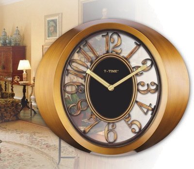 美學空間《設計師創意 時鐘 掛鐘 現代造型鐘‧華麗新古典風格--炫金掛鐘》