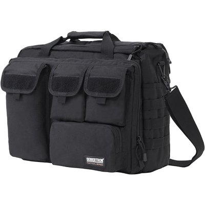🎒Molle系列背包💻Seibertron商務筆電14.1吋手提單肩包上班族商務旅行學生族可攜筆電平板電腦-黑色