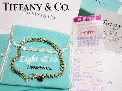 【Light &amp; co.】專櫃真品 已送洗 Tiffany &amp; Co 925純銀 Vnentian Link 威尼斯手鍊 可送禮