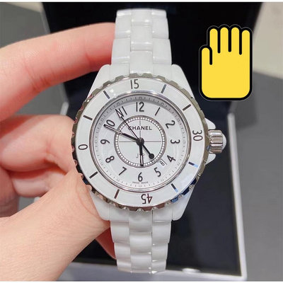 ❤️小艾精品 CHANEL 香奈兒 J12 系列 白陶瓷 腕錶/石英錶 女士/手錶 33mm 現貨 免運