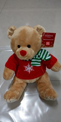 Godiva 玩偶 娃娃-2011年聖誕節 耶誕熊寶寶玩偶-稀有限量