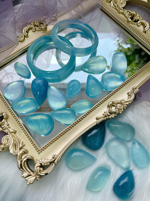 天然水晶海藍寶藍月光石碧璽超七手串紫鋰輝琥珀托帕石石榴石手鏈