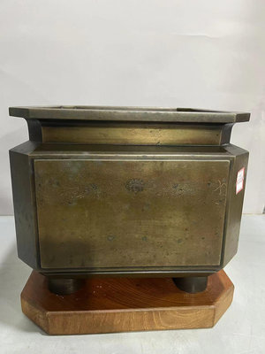 日本回流銅器  銅火缽 香爐 茶道爐 中古物品，難免有歲月使254
