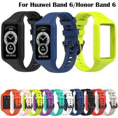 適用於華為 Band 6 / Huawei Honor Band 6 SmartWatch 腕帶運動矽膠替換皮帶錶帶手鍊